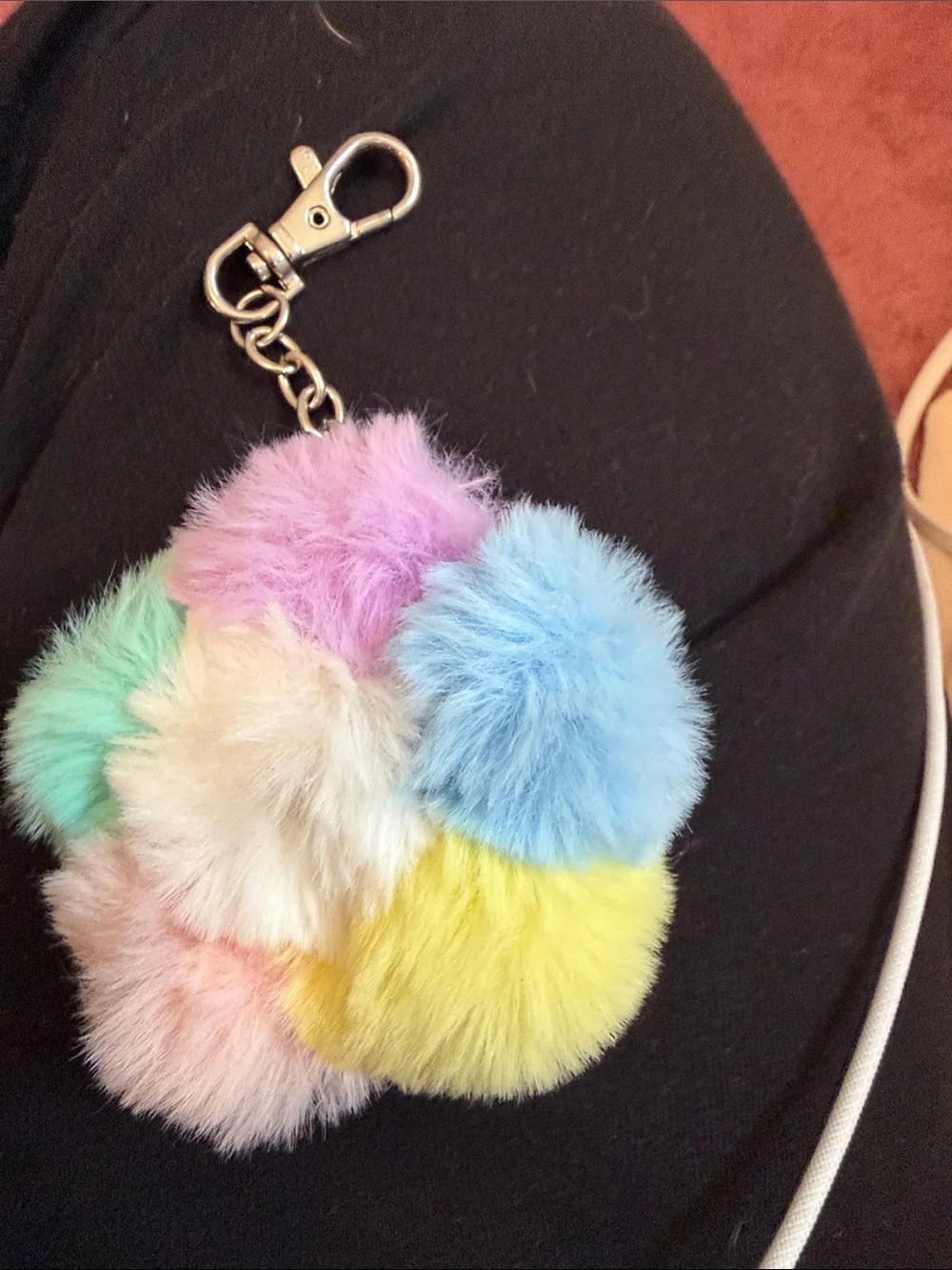 Colorful Pom Pom keychain